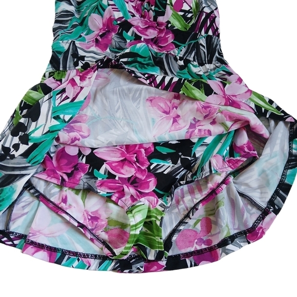 Vintage 90's Maxine Size 14 Plus Full Coverage Skirted Suit Bra Cups Flo… - Picture 8 of 16